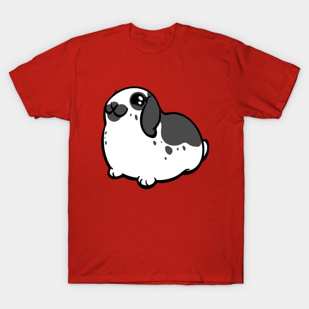 Black and White Lop Bunny Rabbit Coney T-Shirt by RJKpoyp